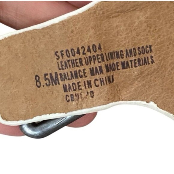 Sofft Slingback Comfort Sandals 8.5 White Leather Cork Footbed Brinda Summery - Picture 3 of 8